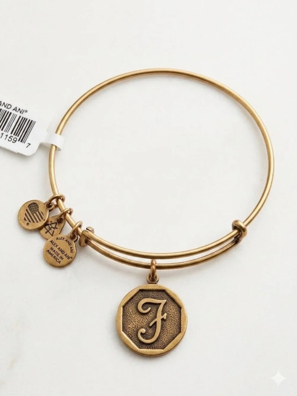 NWT Alex and Ani Script Initial 